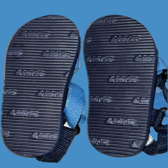 NWOT Infant Baby Gap Dark Night Strap Sandals Size 6-12 Months - Picture 3 of 4